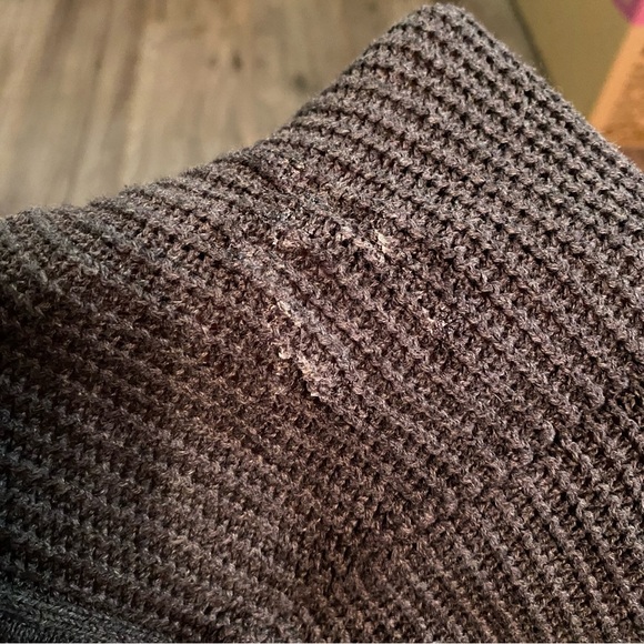 AllSaints Metz knit hoodie grey zip up - Picture 10 of 10